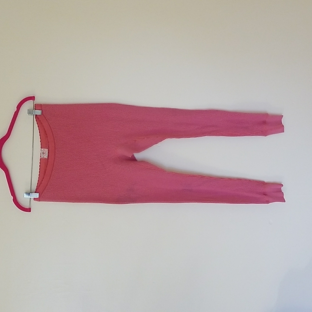 VINTAGE 1960s pink thermal long johns